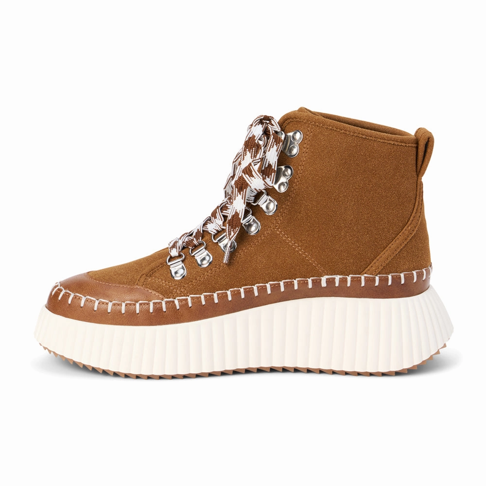 Trek Round Toe Platform Hiking Boots Wedge Heel Anti Skid