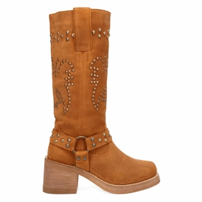 Troubadour Studded Round Toe Pull On Boots Seamless Stitching All Activity
