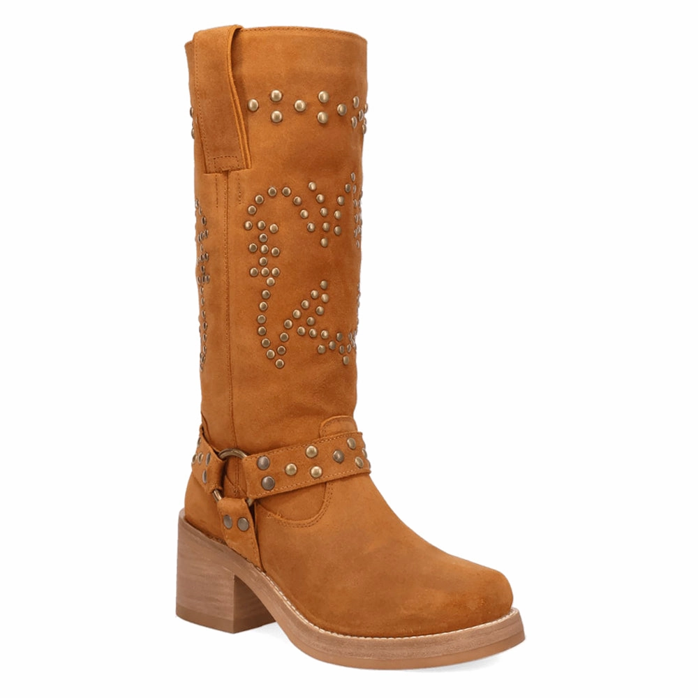 Troubadour Studded Round Toe Pull On Boots foldable