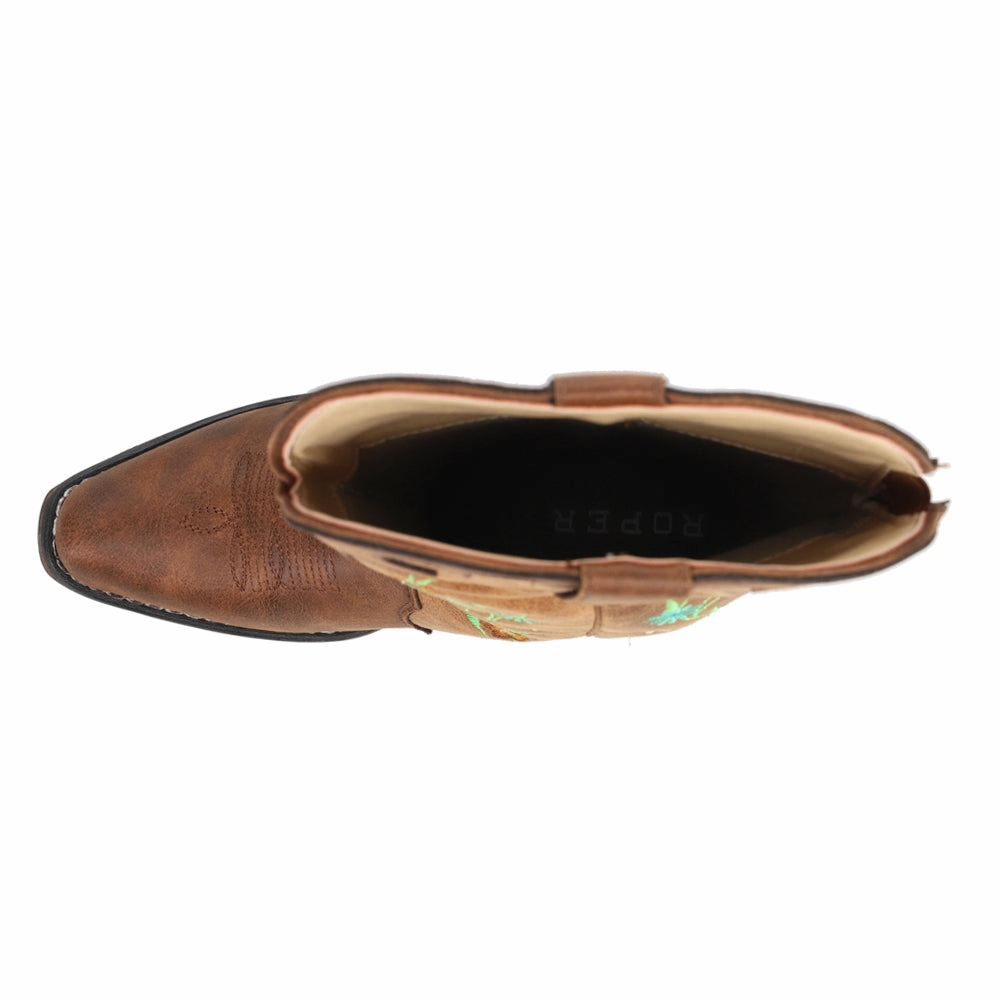 well-made Suede Riley Blossom Floral Embroidered Snip Toe Cowboy Boots