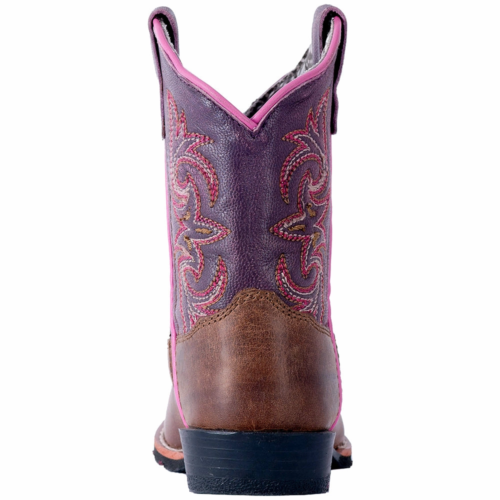 Casual Gathering Comfort collar Tryke Embroidered Square Toe Cowboy Boots (Infant-Toddler)