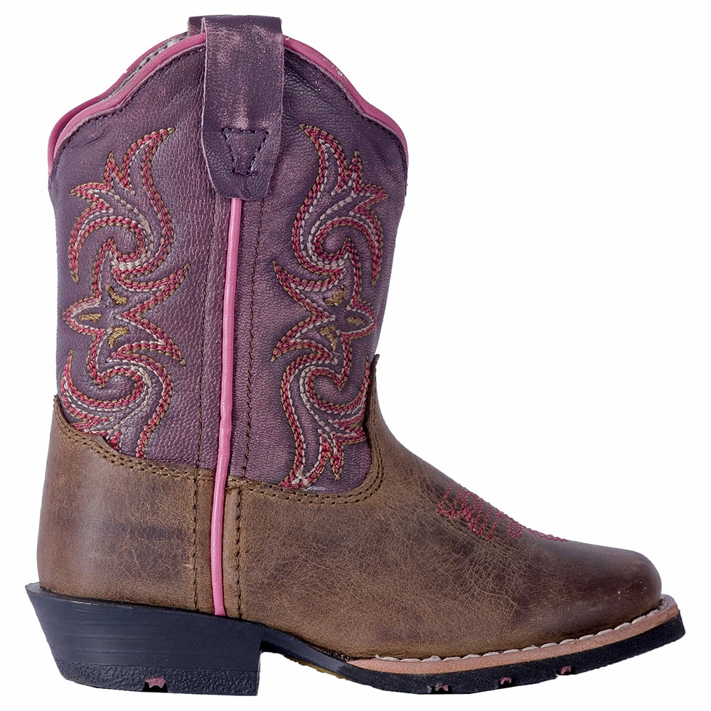 Tryke Embroidered Square Toe Cowboy Boots (Infant-Toddler) Hiking Essential