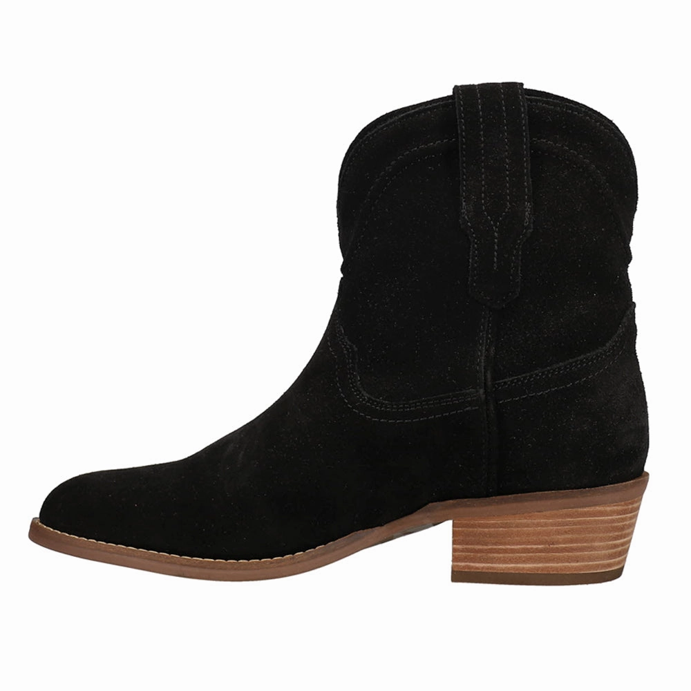 Low Profile Cold Climate Mid Cut Tumbleweed Roper Round Toe Pull On Cowboy Booties