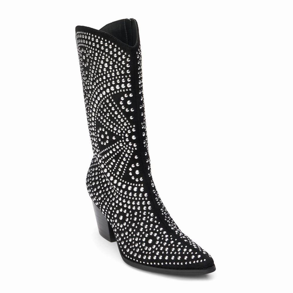 Twain Studded Pointed Toe Zippered Cowboy Boots Protective Layer Active Lifestyle