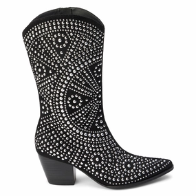 Anti Odor Technology Customizable Fit Features Twain Studded Pointed Toe Zippered Cowboy Boots