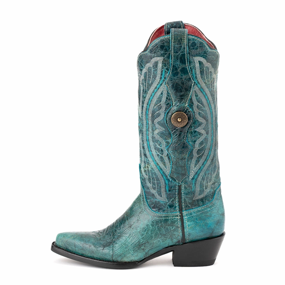 Casual Comfort Soft Sole Twilight Embroidered Snip Toe Cowboy Boots