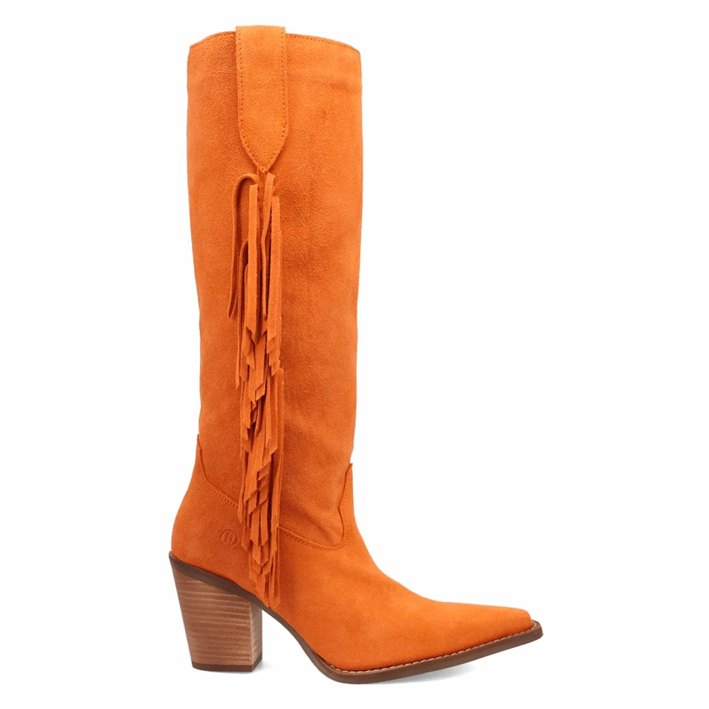 Sporty Twister Fringe Snip Toe Cowboy Boots