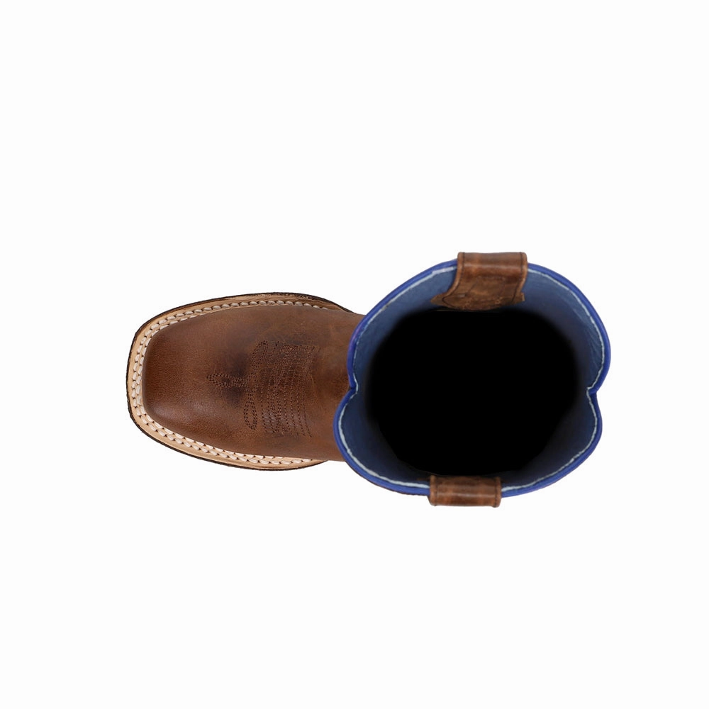 Roper Aztek Southwest Square Toe Cowboy Boots (Youth) Weekend Ready