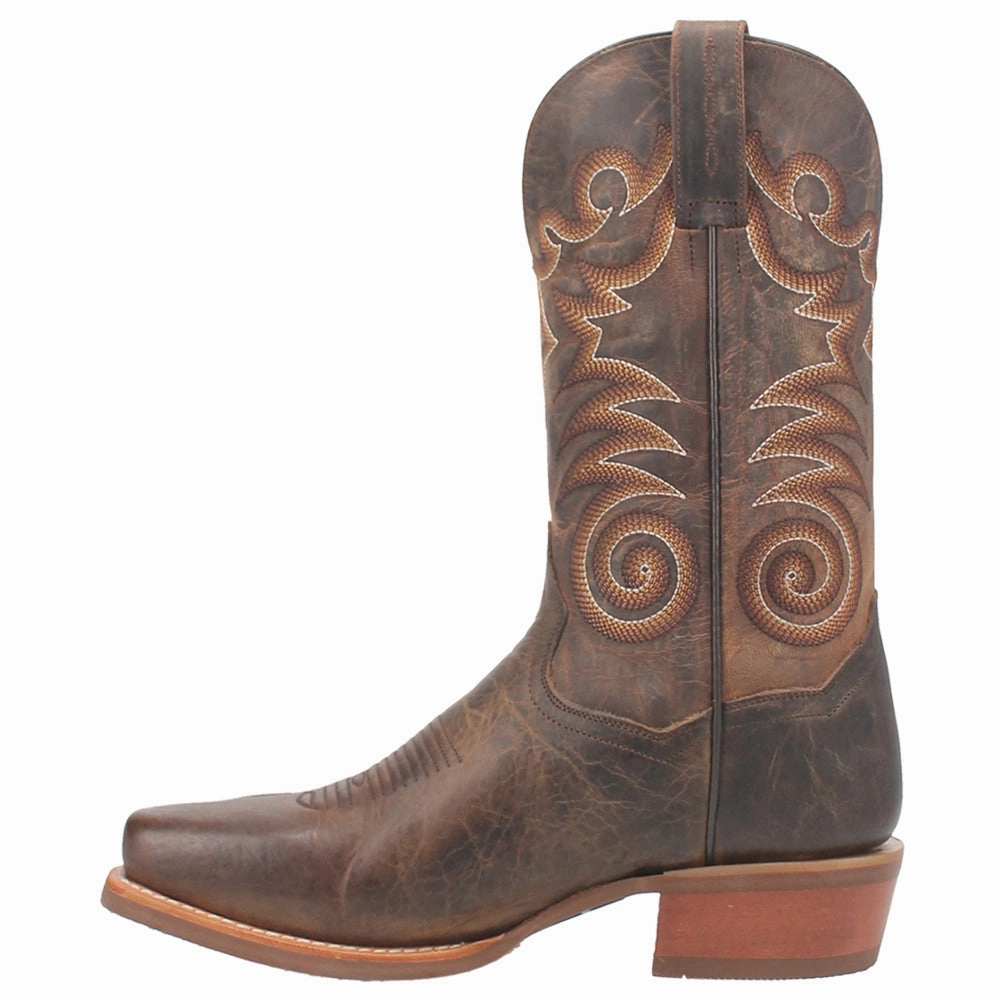 Richland Embroidered Square Toe Pull On Cowboy Boots Seamless grip school students' loafers