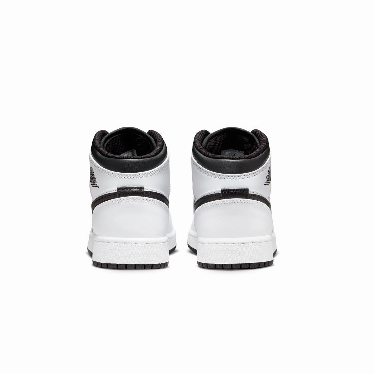 Kids Air Jordan 1 Mid 'White' material - type Reinforced Eyelets