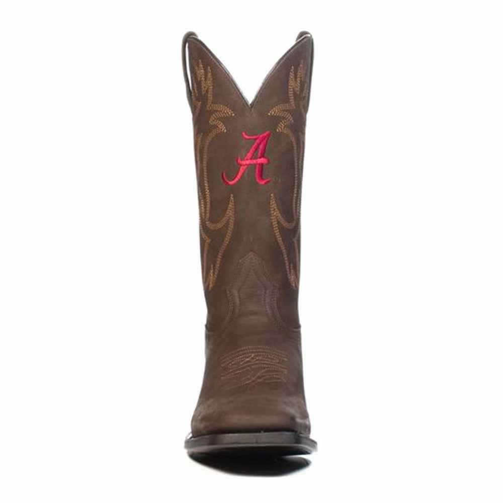University of Alabama Embroidered Square Toe Pull On Cowboy Boots release