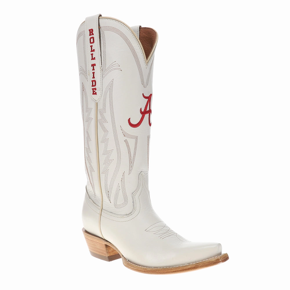 University of Alabama Gameday Embroidered Snip Toe Cowboy Boots Slip Resistant Outdoor Trek