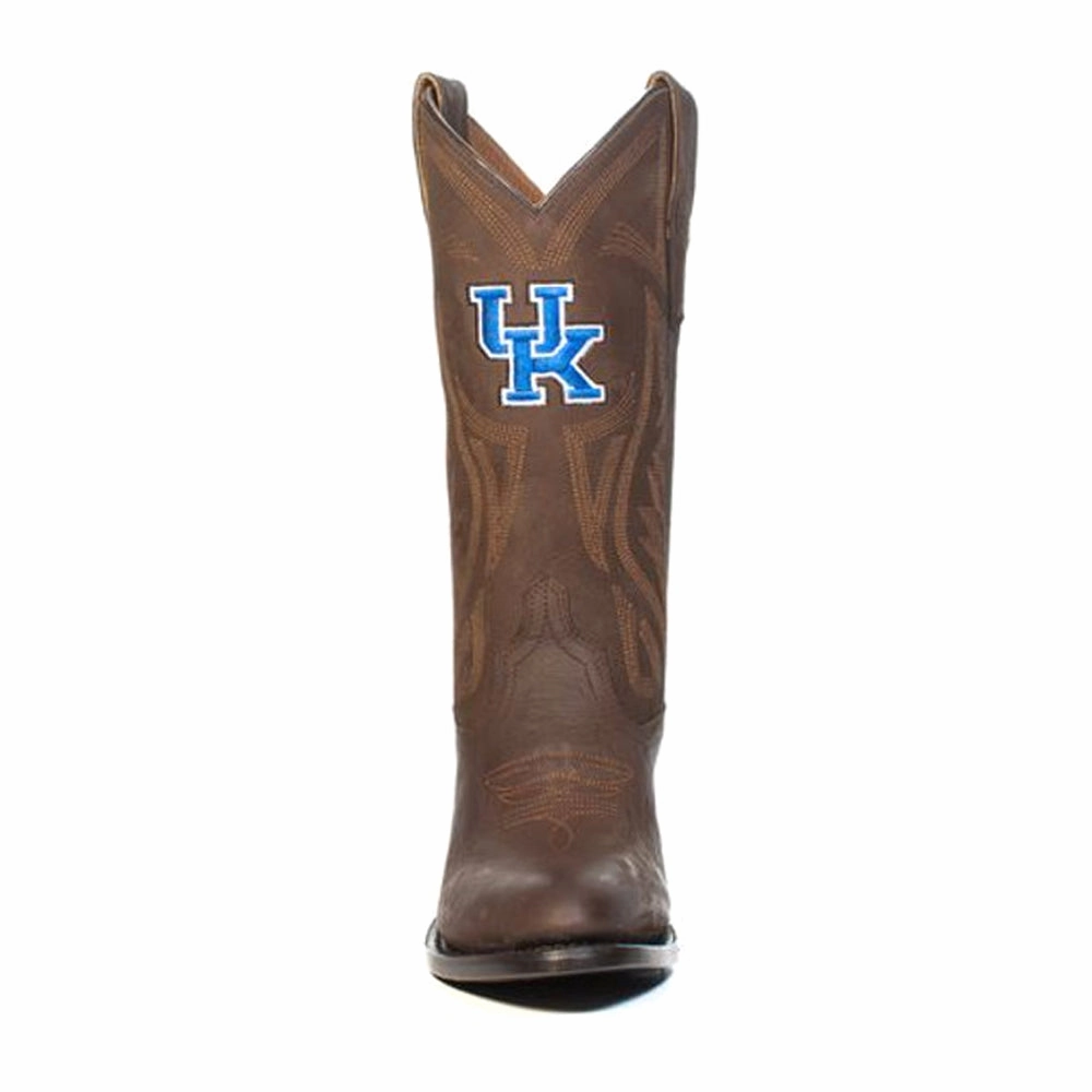 Cushion Build University of Kentucky Embroidered Round Toe Cowboy Boots