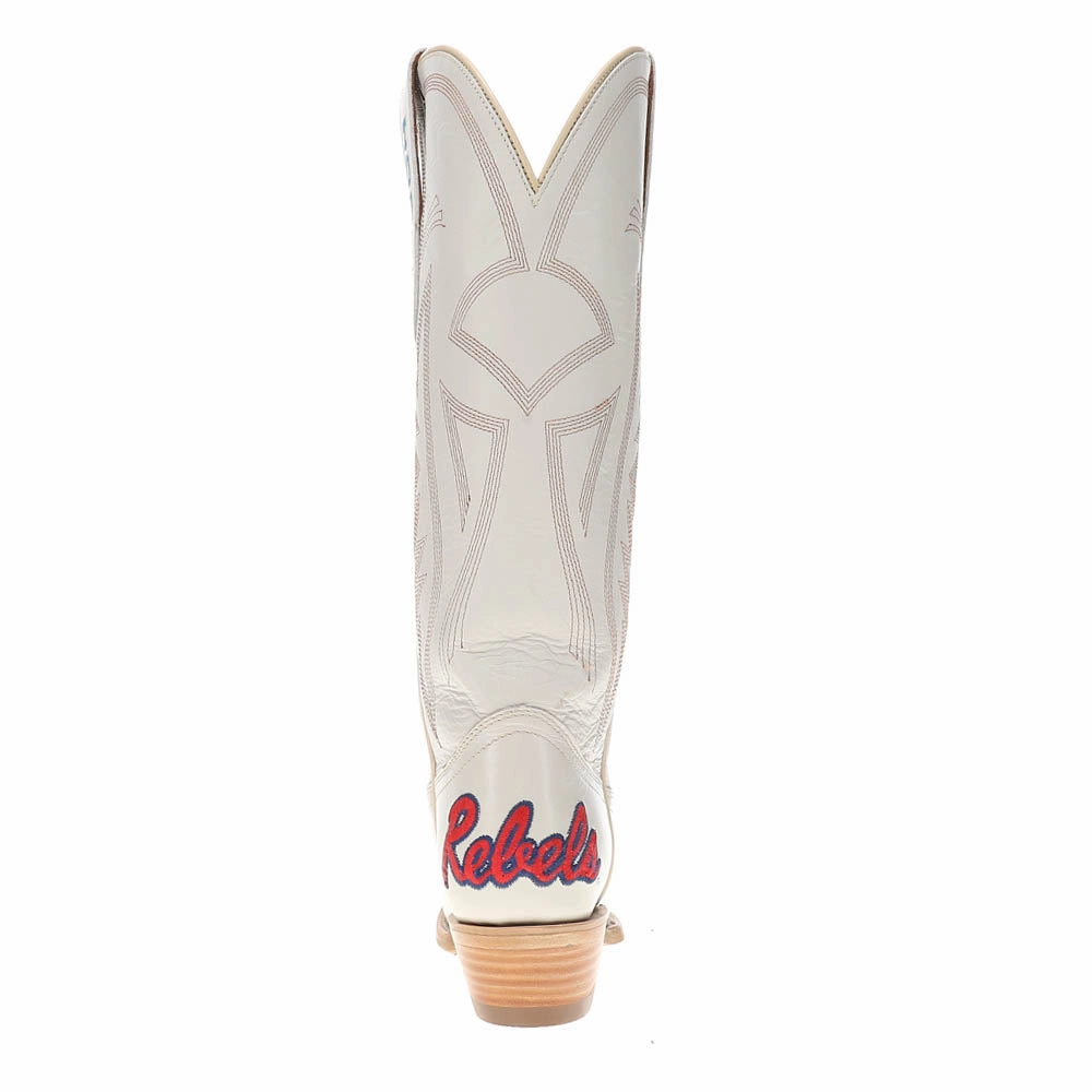 University of Mississippi Gameday Embroidered Snip Toe Cowboy Boots Thick sole Comfort Lining Comfort Seeker