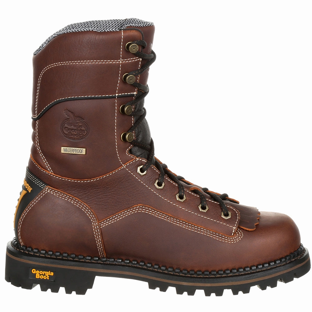 Reinforced toe Wide Toe Box Design Logger AMP Leather Composite Toe Waterproof Work Boots