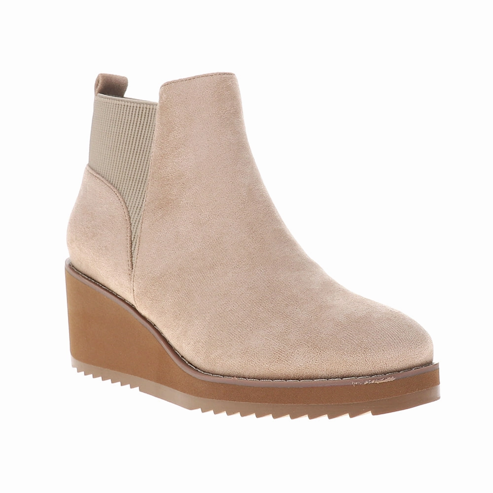 Apple Sauced Round Toe Side Zip Wedge Booties Everyday Walk