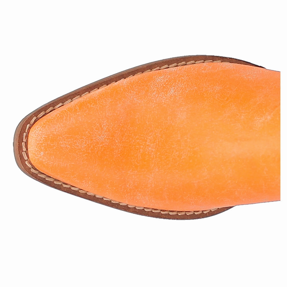 Fine N' Dandy Fringe Studded Snip Toe Pull On Cowboy Booties Work Day Quick Wear