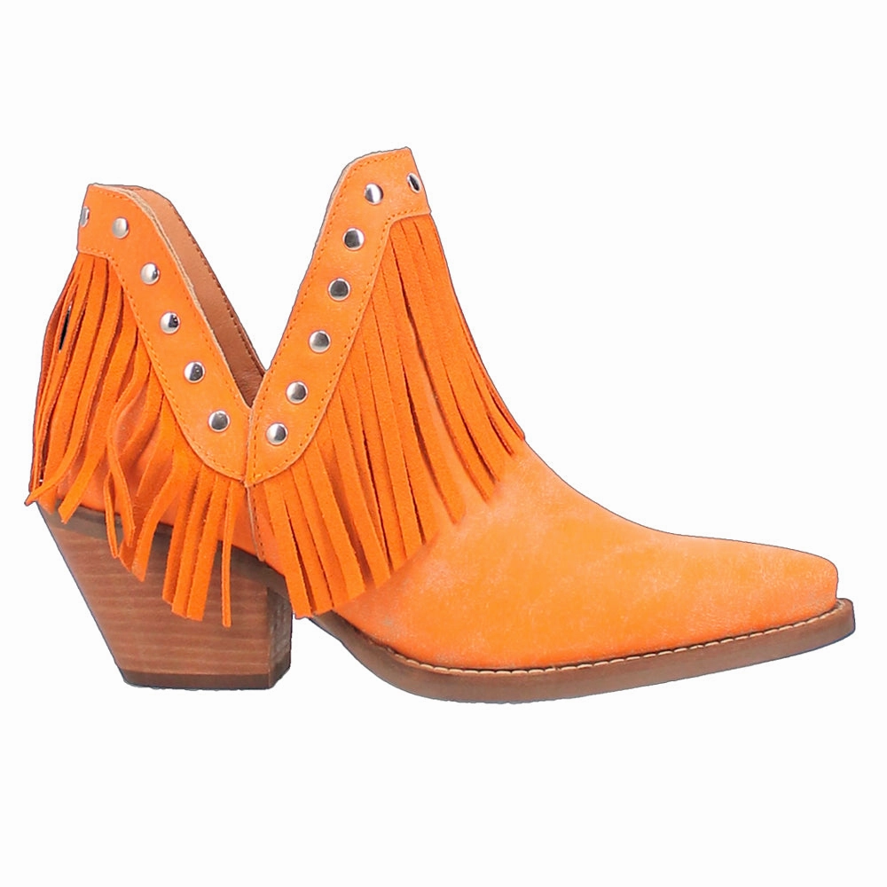 Feather Light Mountain Climber Fine N' Dandy Fringe Studded Snip Toe Pull On Cowboy Booties