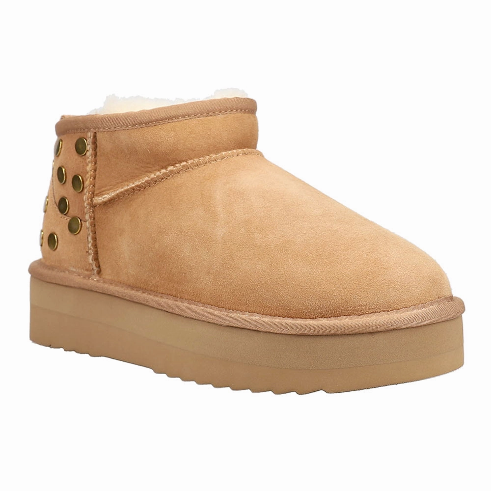 Valerie Slip On Studded Pull On Booties Seamless Internal Structure Scandi Cool