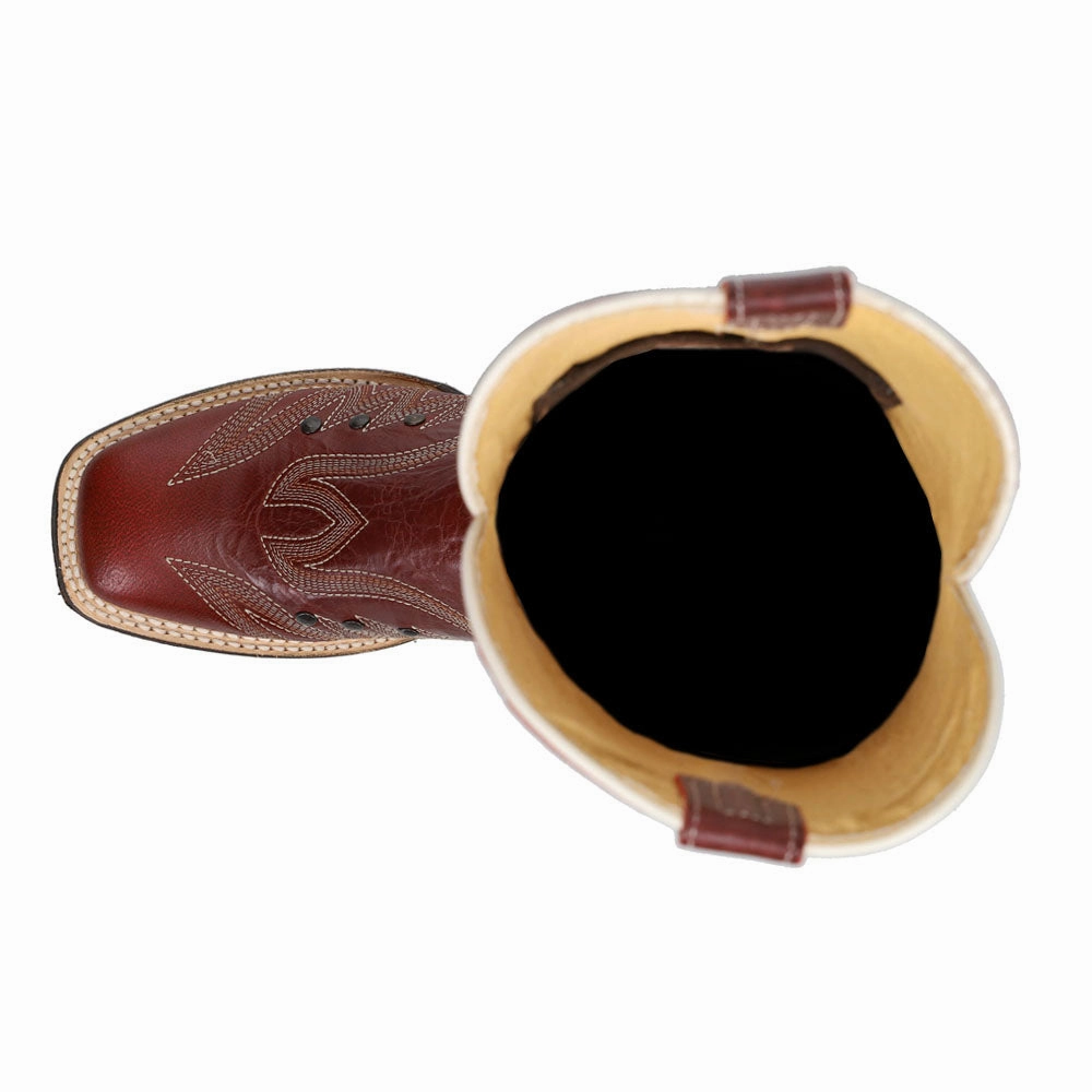 Durable Shell Adventure Journey Neutral Pair Brandy Embroidery Square Toe Cowboy Boots