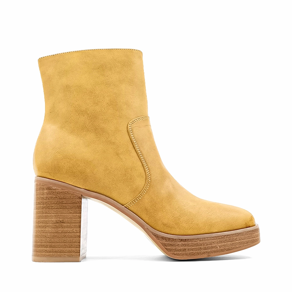 Vernita Round Toe Platform Zippered Boots Roll Up Office Smart