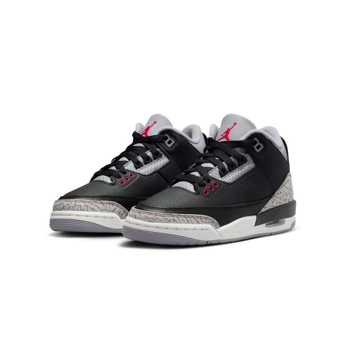 Kids Air Jordan 3 Retro 'Black Cement' Low Profile Cushioning school - goer