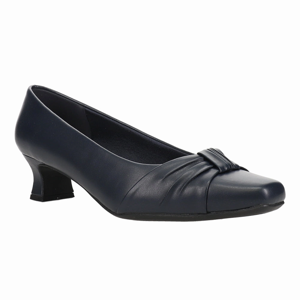 Waive Square Toe Kitten Heel Pumps Slip On Style