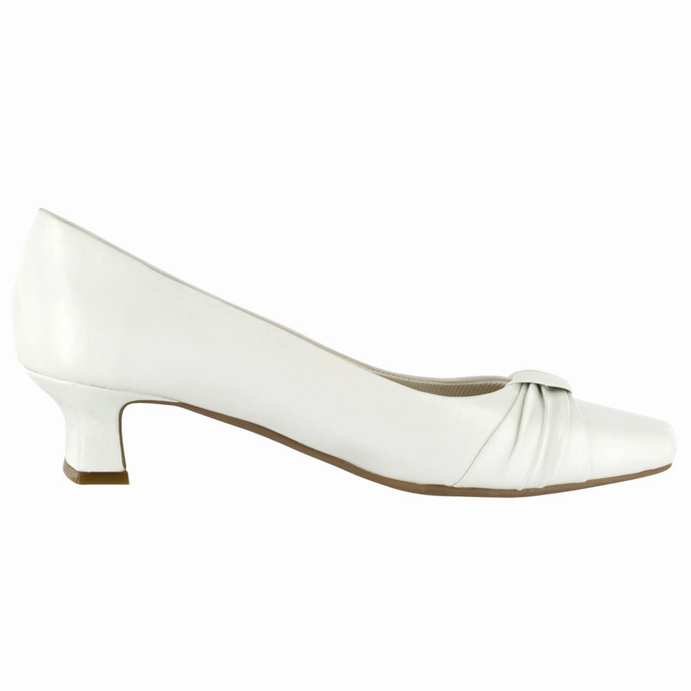 Marriage Pair Waive Square Toe Kitten Heel Pumps