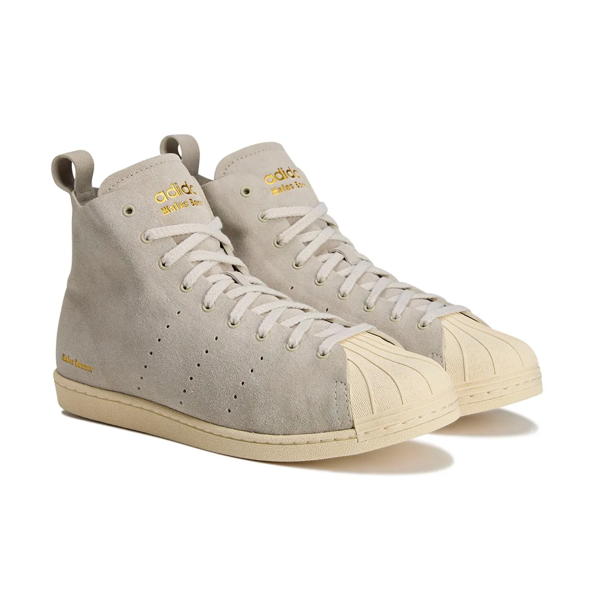 Fresh materials pool shoes   Wales Bonner Superstar Hi 'Mist Stone'