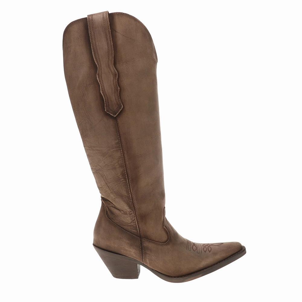 Distressed Embroidered Snip Toe Cowboy Boots Multi-Purpose Comfort Eco Material Nature Lover