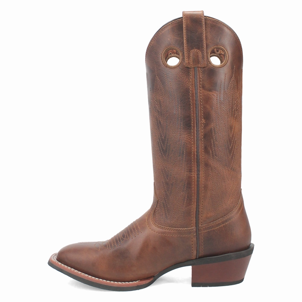 Sable Embroidered Square Toe Cowboy Boots Comfort Lining Trail Runner Reinforced Form Mountain Climber