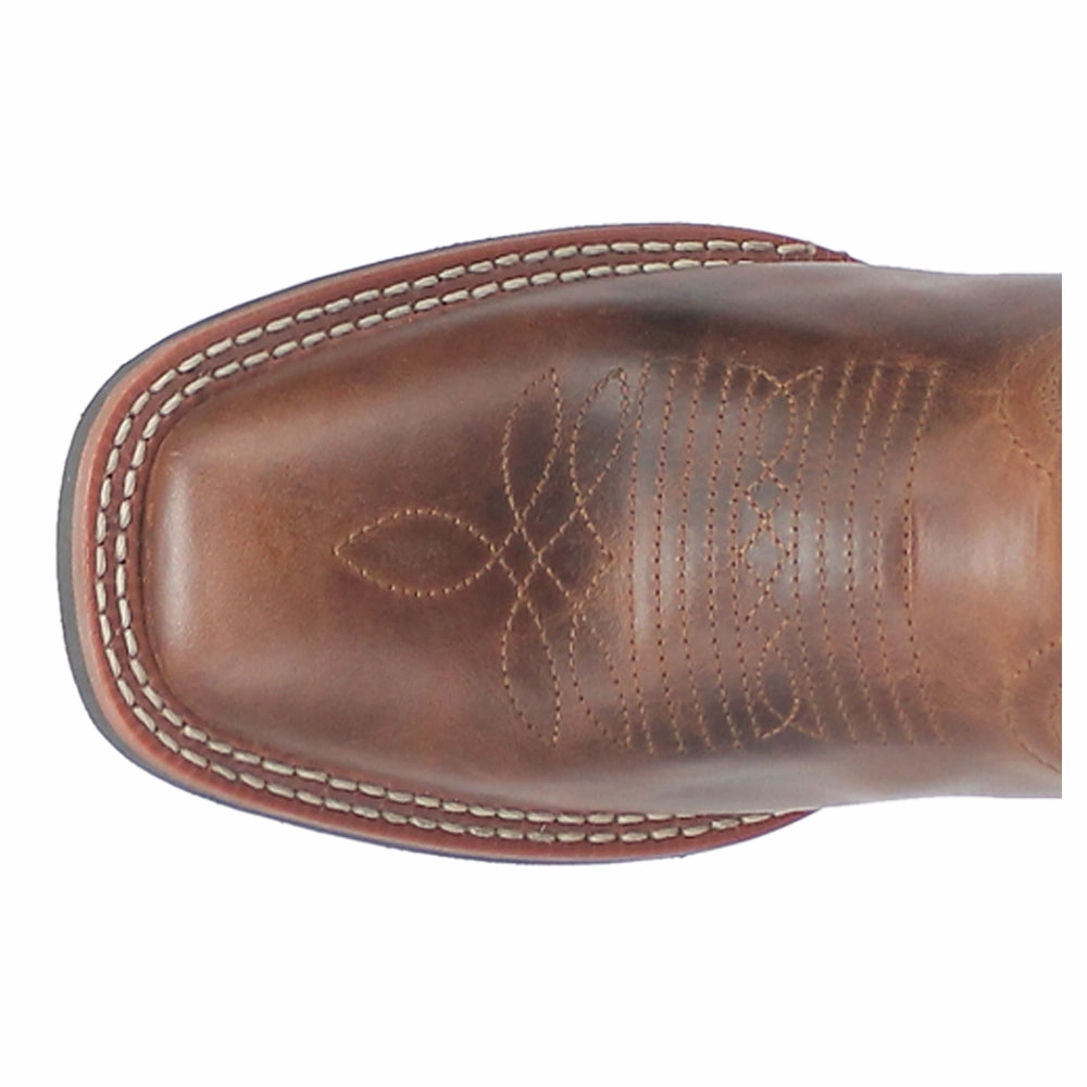 Running Comfort Sable Embroidered Square Toe Cowboy Boots