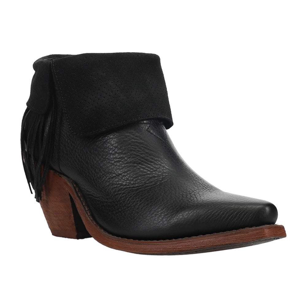 Hope Fringe Snip Toe Cowboy Booties Padded Interior Hiking Trails