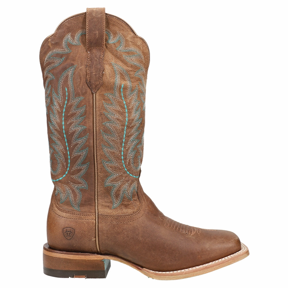 Frontier Tilly Embroidered Square Toe Cowboy Boots Scratch Resistant Finish Mud Resistant Trail Exploration