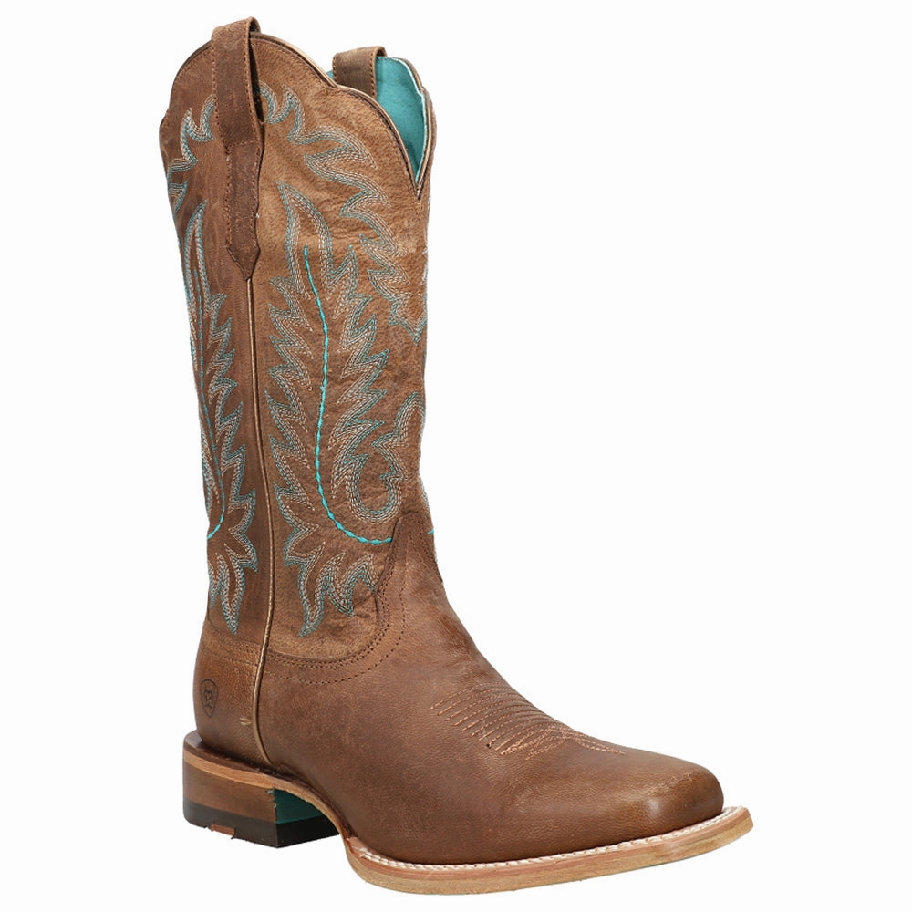 Universal Style Frontier Tilly Embroidered Square Toe Cowboy Boots