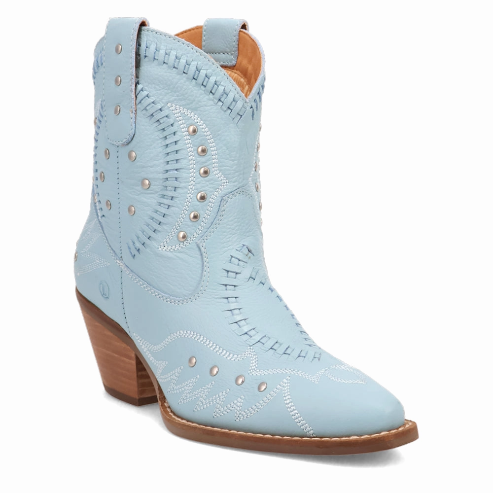 Outdoor Utility Precious Embroidered Studded Snip Toe Cowboy Booties