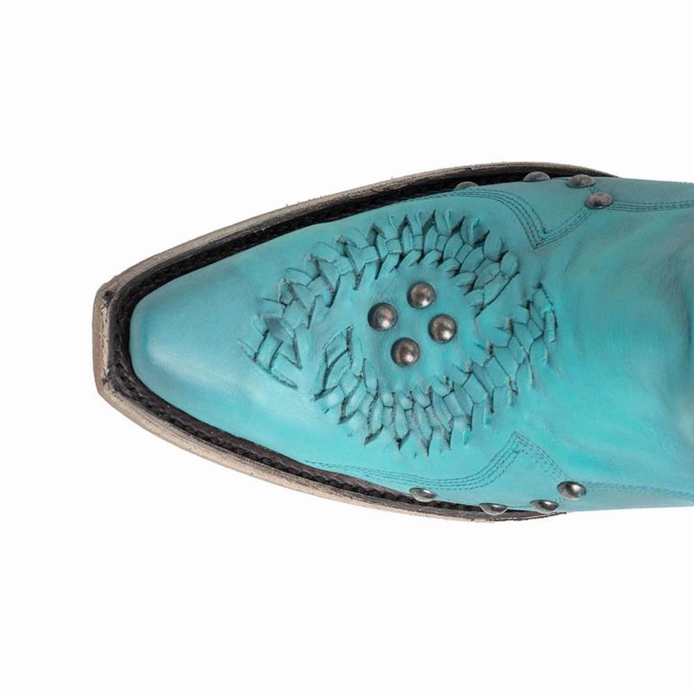 Neutral Colors Cossette Embroidered Studded Snip Toe Boot