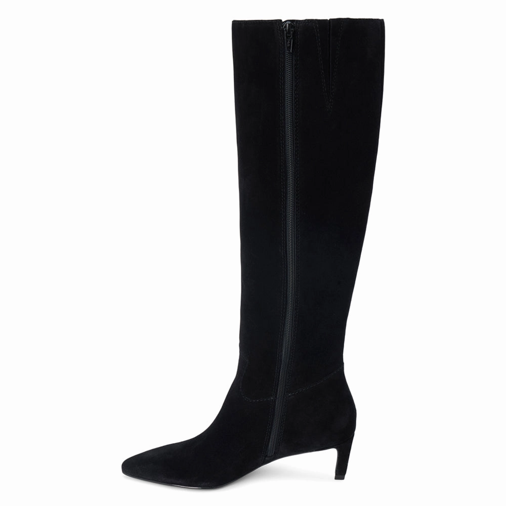 Denim Touch Low Profile Cold Climate Elevate Pointed Toe Zippered Boots