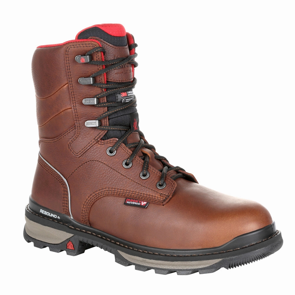 Distinctive breathability Shock Absorption Technology Rams Horn 8 Inch Waterproof Composite Toe Work Boots