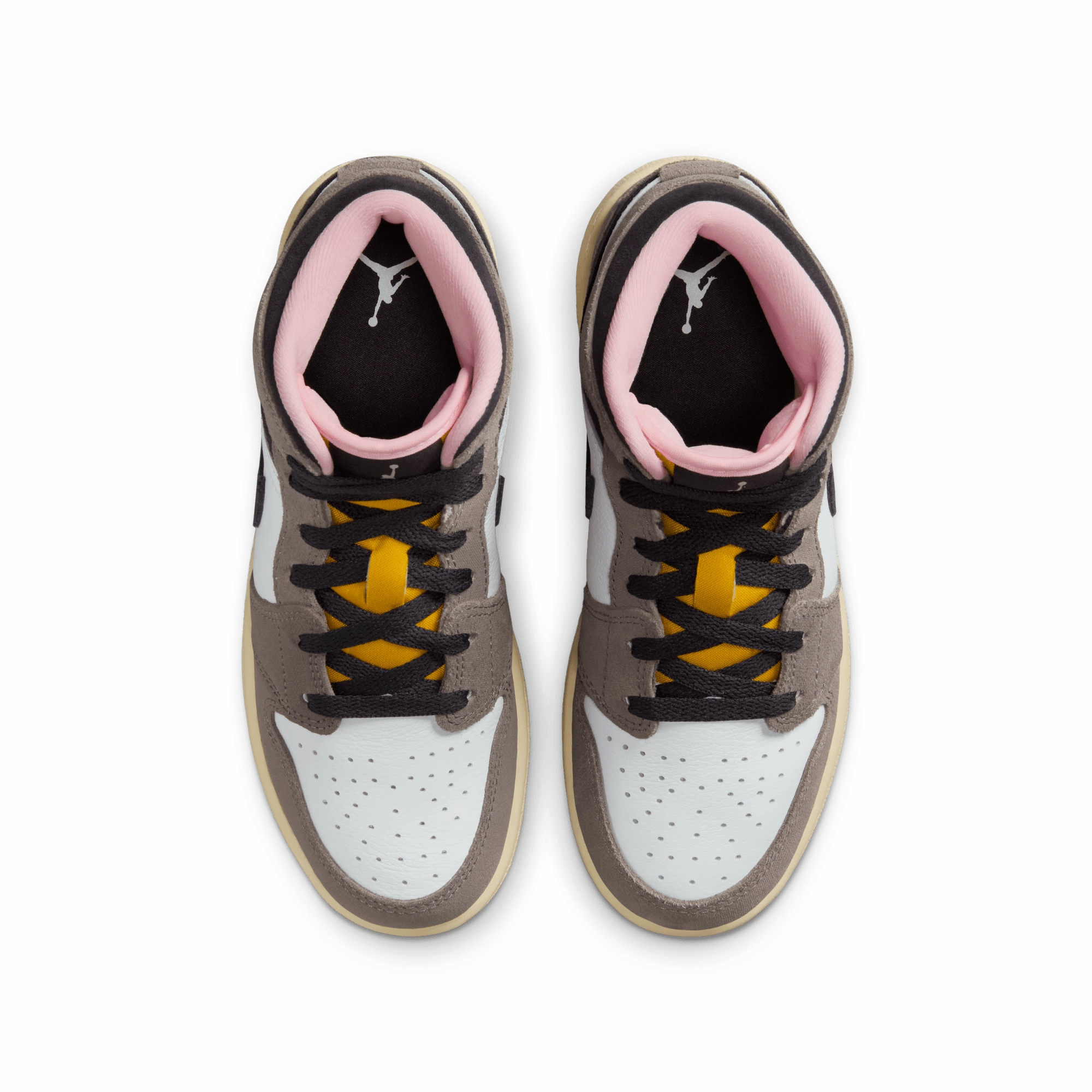 Kids Air Jordan 1 Mid SE 'Cave Stone' outdoor shoe functions Upgraded cushioning