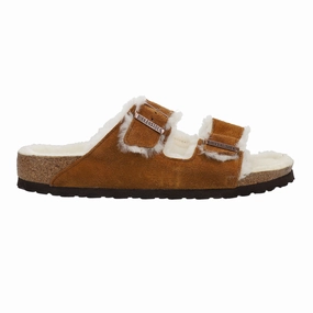 toe roomy Arizona Shearling Suede Leather Sandals