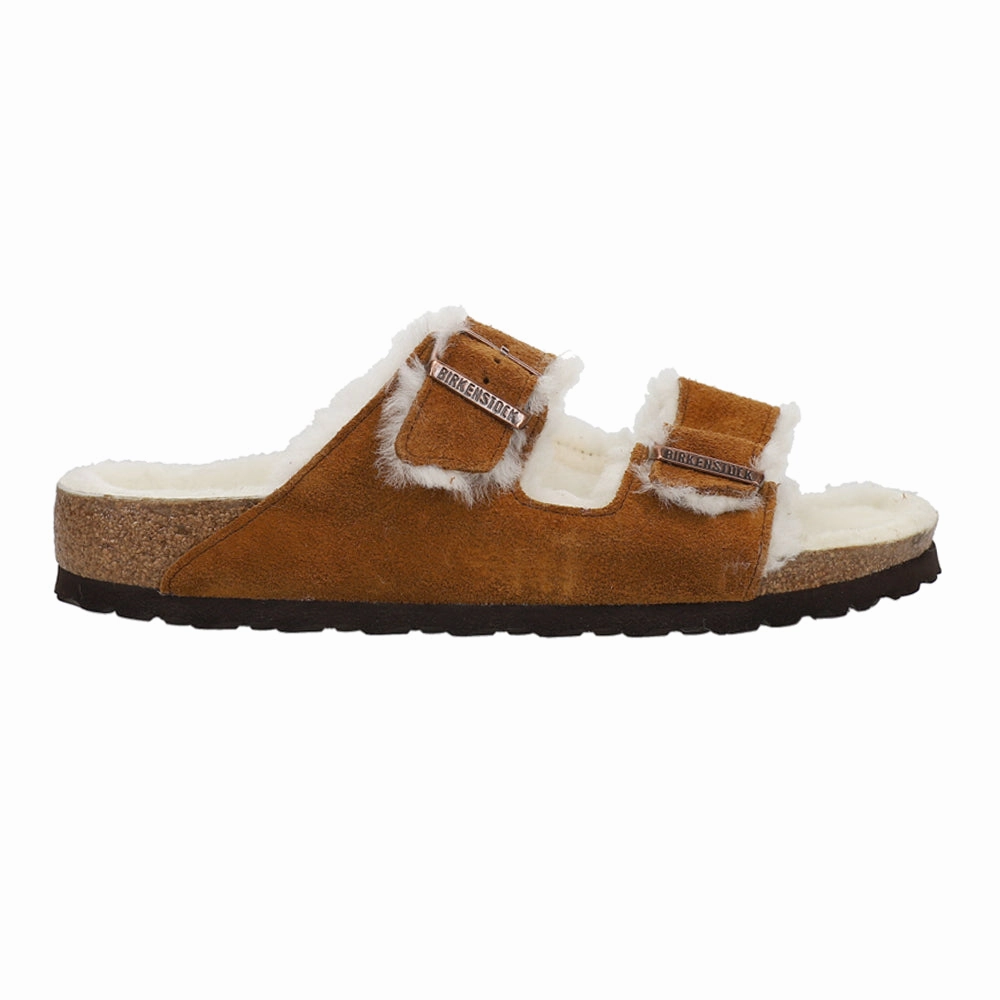toe roomy Arizona Shearling Suede Leather Sandals