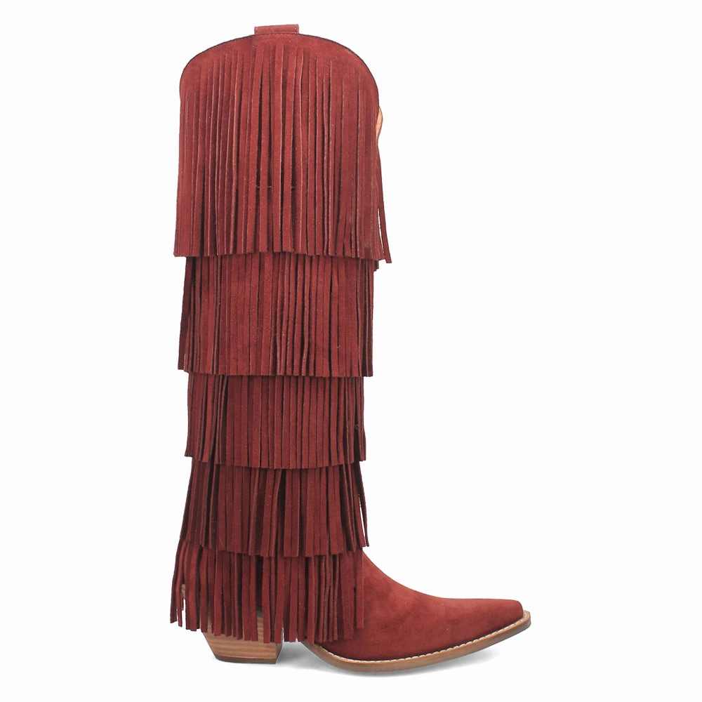Wild Child Fringe Snip Toe Pull On Cowboy Boots Padded Interior Rough Trail Hiker Thermal Core Urban Traveler