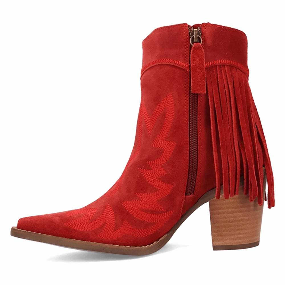 Wild Sage Fringe Snip Toe Zippered Cowboy Booties Thermal Core Weekend Wanderer Compact Form
