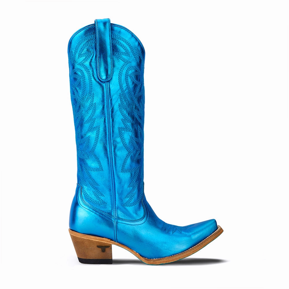 Smokeshow Embroidered Metallic Snip Toe Cowboy Boot Polyester