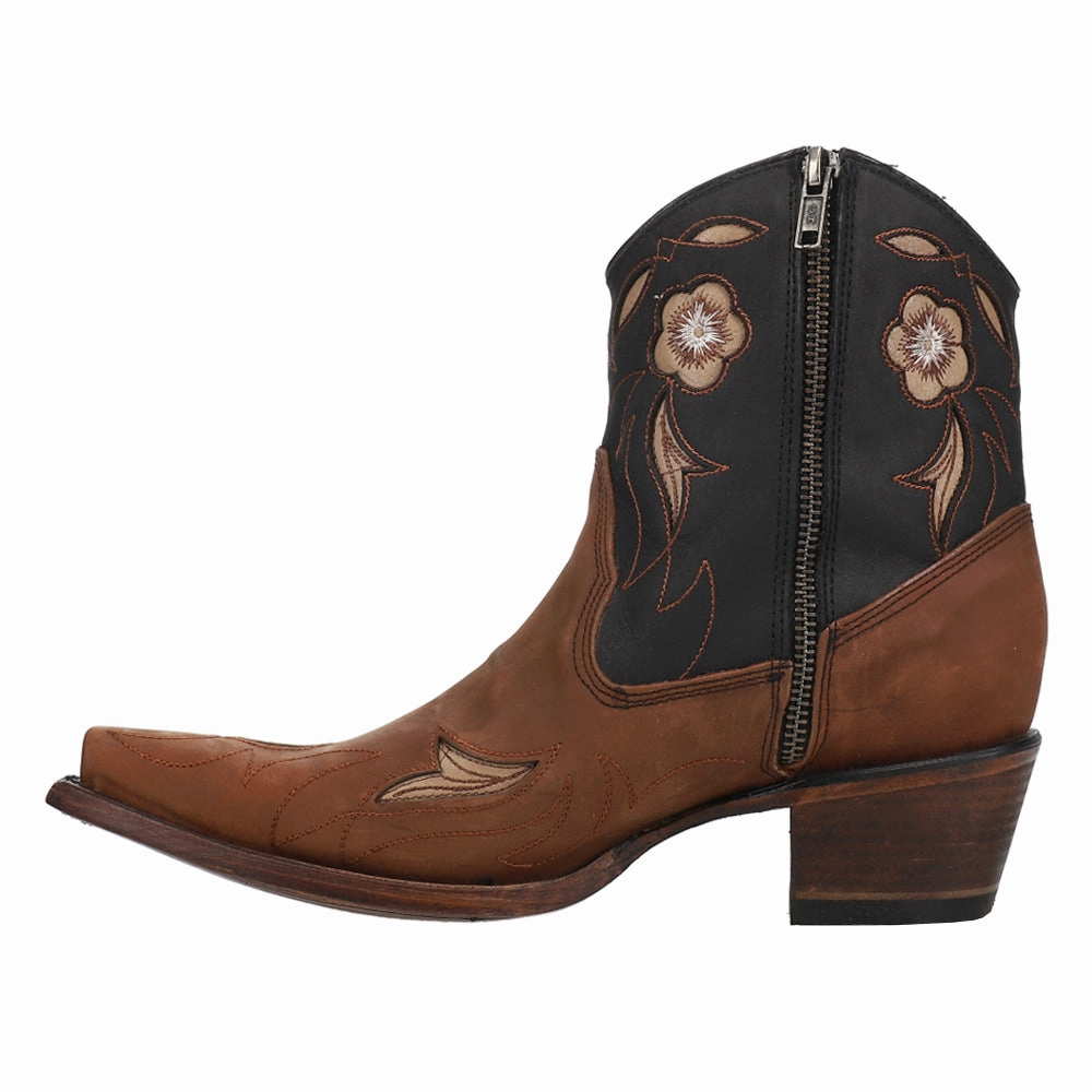 Floral Embroidered Snip Toe Cowboy Booties Comfortable Balance subtle style