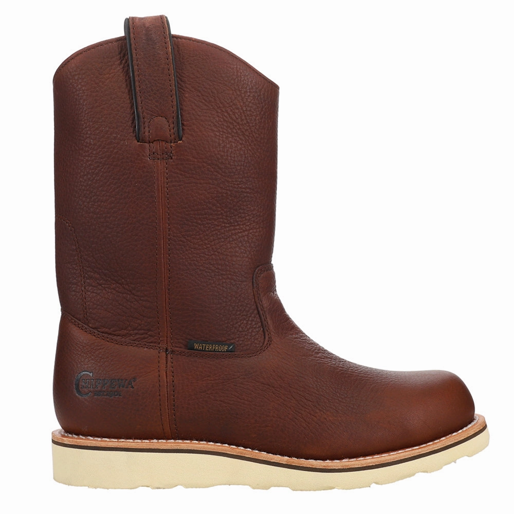 side - zip Edge Walker 11 Inch Waterproof Work Boots