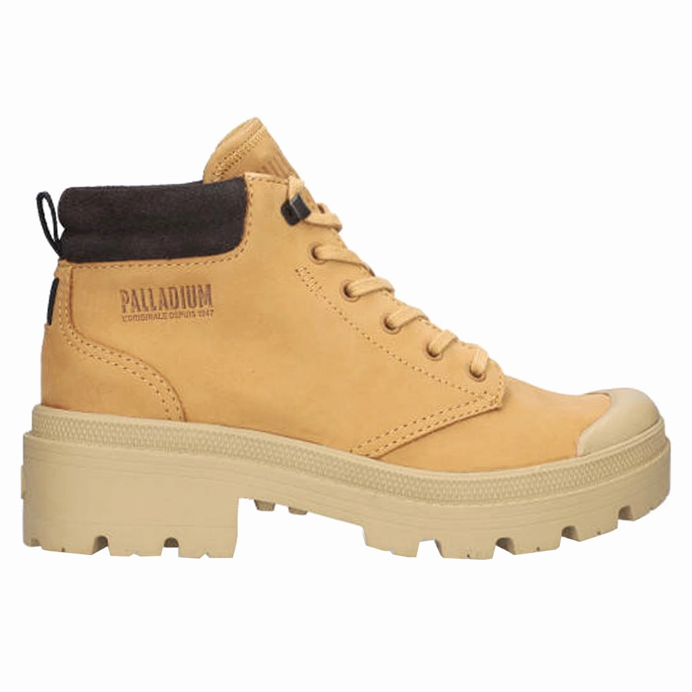 Outdoor Travel Open Toe Design Pallabase Lo Cuff Round Toe Lace Up Boots