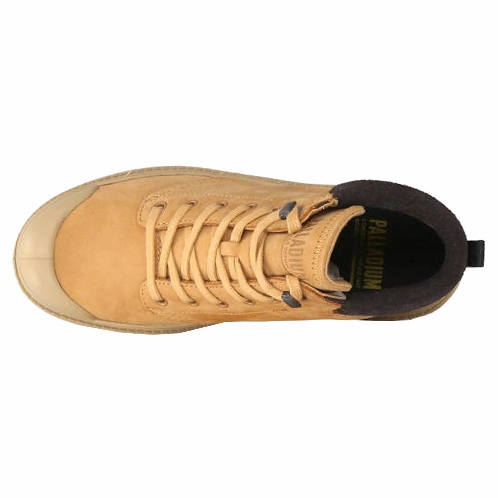 Pallabase Lo Cuff Round Toe Lace Up Boots Quilt Soft