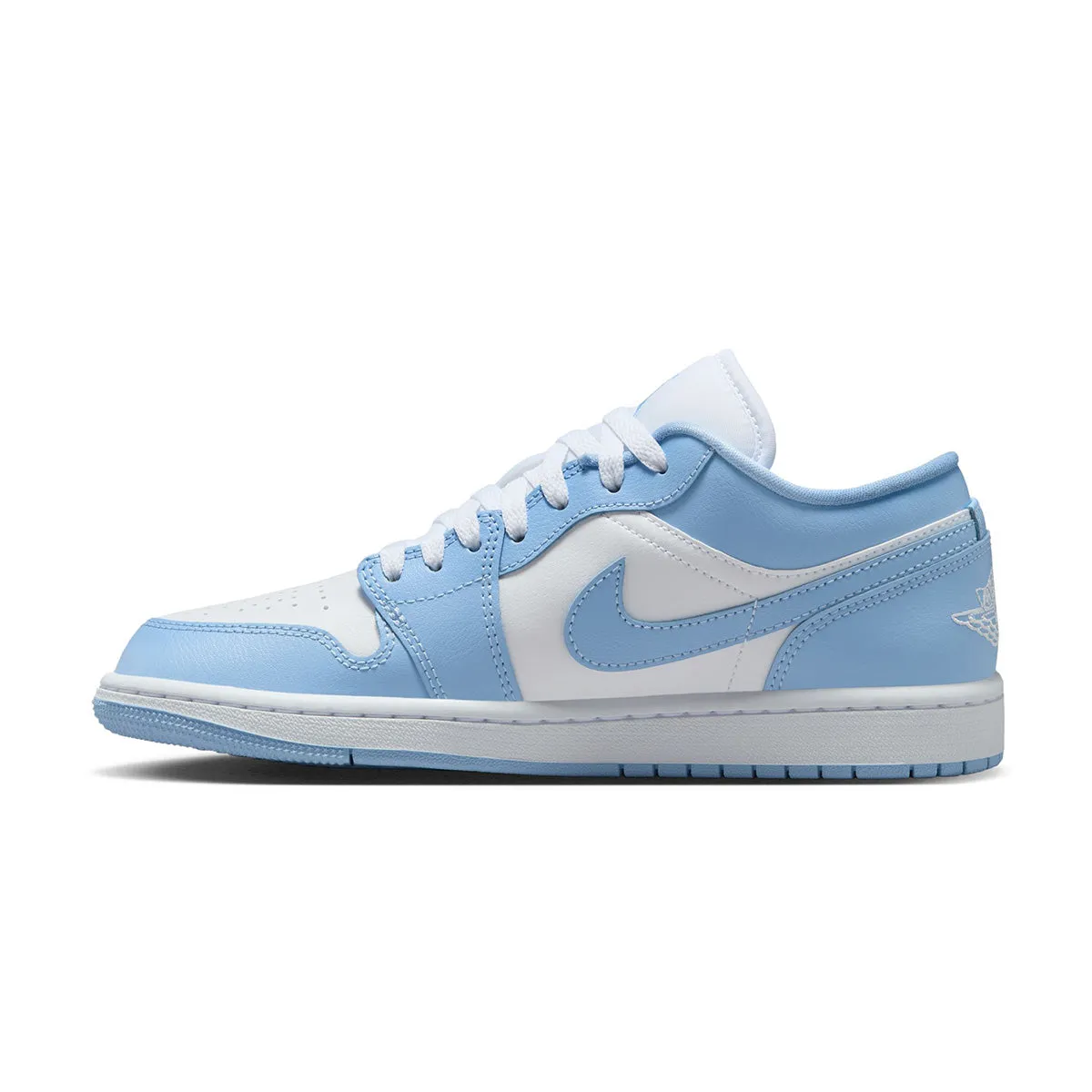 Tension Balanced Lacing Protective Toe Cap Wmns Air Jordan 1 Low 'Aluminium White'